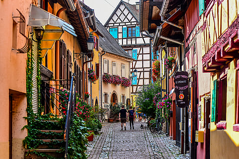 The charming village of Eguisheim in France